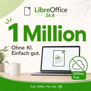 Mehr über den Artikel erfahren LibreOffice ohne KI-Funktionen bricht Download-Rekord